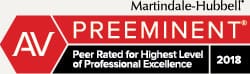 Martindale-Hubbell | AV | Preeminent | Peer Rated for Highest Level of Professional Excellence